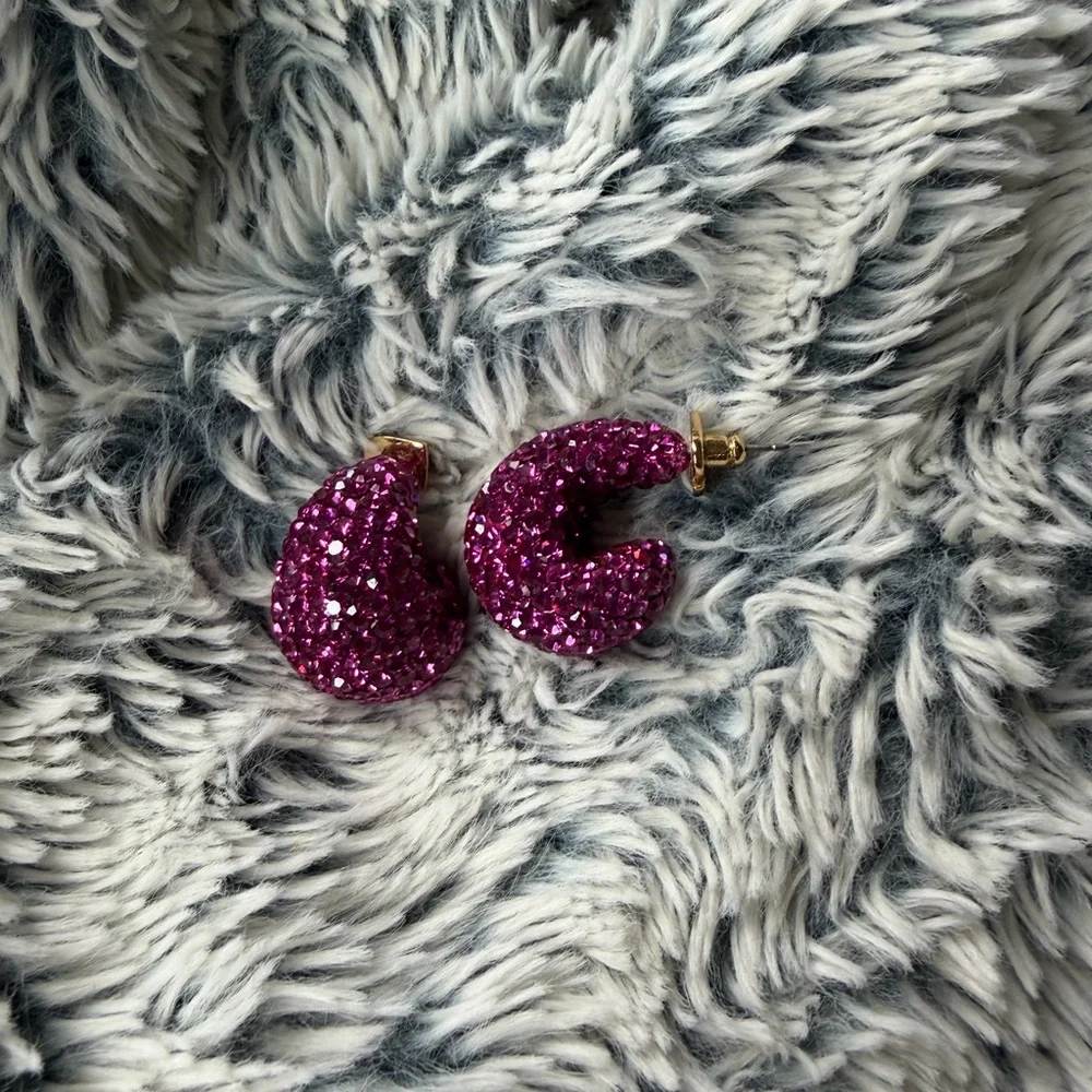 Sparkling Purple Earrings - Picture 2 of 3
